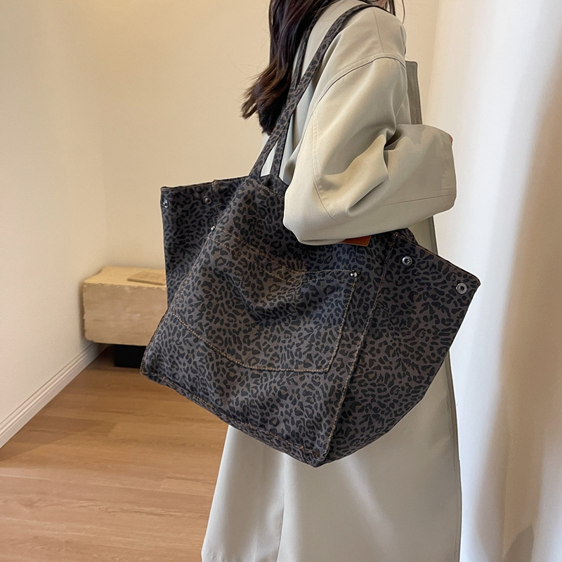 Women'S Vegan Bags - Borsa a Tracolla in Tela Vintage
