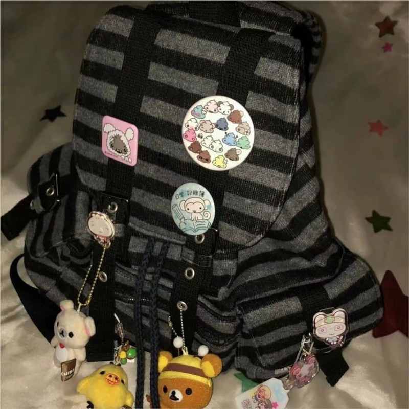 Women'S Vegan Bags - Zaino vintage Harajuku da donna unico