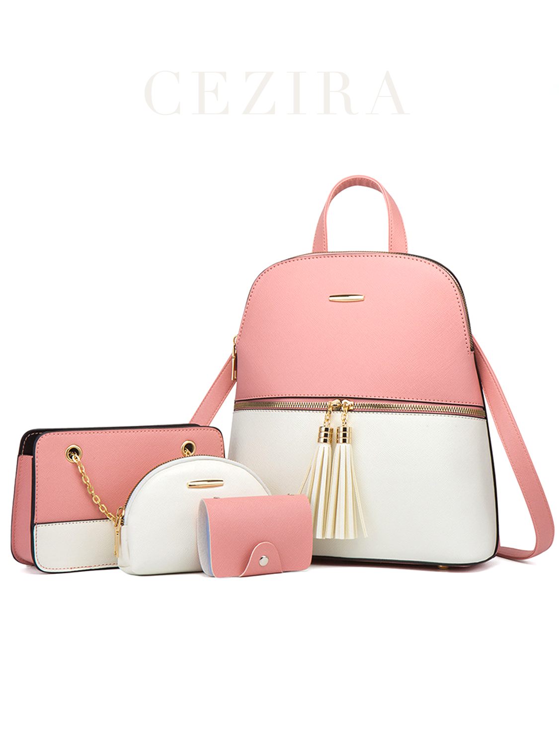 Women'S Vegan Bags - Set di 4 borse da donna